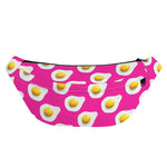 Pink Fried Eggs Pattern Print Fanny Pack