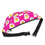 Pink Fried Eggs Pattern Print Fanny Pack