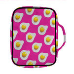 Pink Fried Eggs Pattern Print Front Pocket Bible Bag