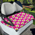 Pink Fried Eggs Pattern Print Golf Cart Seat Cover