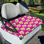 Pink Fried Eggs Pattern Print Golf Cart Seat Cover