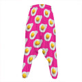 Pink Fried Eggs Pattern Print Hammer Pants