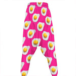 Pink Fried Eggs Pattern Print Hammer Pants