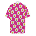 Pink Fried Eggs Pattern Print Hawaiian Shirt