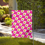 Pink Fried Eggs Pattern Print House Flag
