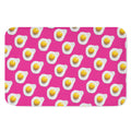 Pink Fried Eggs Pattern Print Indoor Door Mat