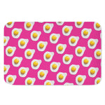 Pink Fried Eggs Pattern Print Indoor Door Mat