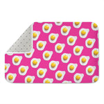 Pink Fried Eggs Pattern Print Indoor Door Mat