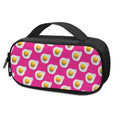 Pink Fried Eggs Pattern Print Portable Cooler Travel Case