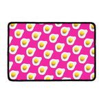 Pink Fried Eggs Pattern Print Kitchen Mat