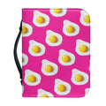 Pink Fried Eggs Pattern Print Leather Bible Cover