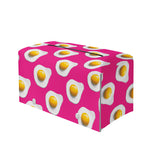 Pink Fried Eggs Pattern Print Leather Tissue Box Cover