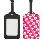 Pink Fried Eggs Pattern Print Luggage Tag