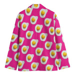 Pink Fried Eggs Pattern Print Men's Blazer