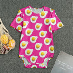 Pink Fried Eggs Pattern Print Men's Bodysuit