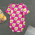 Pink Fried Eggs Pattern Print Men's Bodysuit