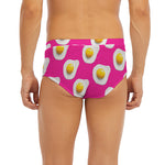 Pink Fried Eggs Pattern Print Men's Briefs