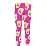Pink Fried Eggs Pattern Print Men's leggings