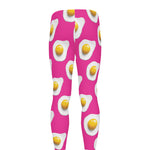 Pink Fried Eggs Pattern Print Men's leggings