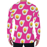 Pink Fried Eggs Pattern Print Men's Long Sleeve T-Shirt