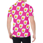 Pink Fried Eggs Pattern Print Men's Shirt