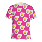 Pink Fried Eggs Pattern Print Men's Sports T-Shirt