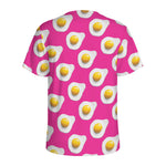 Pink Fried Eggs Pattern Print Men's Sports T-Shirt