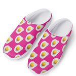 Pink Fried Eggs Pattern Print Mesh Casual Shoes