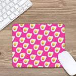 Pink Fried Eggs Pattern Print Mouse Pad