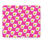 Pink Fried Eggs Pattern Print Mouse Pad