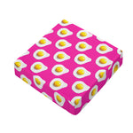 Pink Fried Eggs Pattern Print Outdoor Seat Cushion Cover