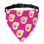 Pink Fried Eggs Pattern Print Over The Collar Dog Bandana
