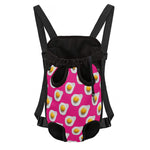 Pink Fried Eggs Pattern Print Pet Carrier Backpack