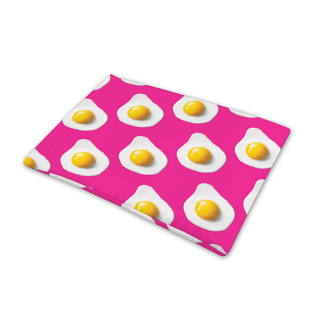 Pink Fried Eggs Pattern Print Pet Cooling Mat Cover