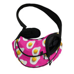 Pink Fried Eggs Pattern Print Pet Sling Carrier
