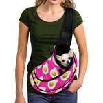 Pink Fried Eggs Pattern Print Pet Sling Carrier