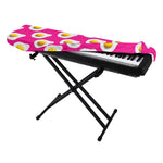 Pink Fried Eggs Pattern Print Piano Keyboard Cover