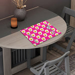 Pink Fried Eggs Pattern Print Placemat