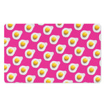 Pink Fried Eggs Pattern Print Polyester Doormat