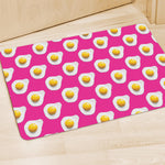 Pink Fried Eggs Pattern Print Polyester Doormat