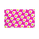 Pink Fried Eggs Pattern Print Polyester Flag
