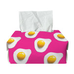 Pink Fried Eggs Pattern Print Rectangle Tissue Box Cover