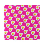 Pink Fried Eggs Pattern Print Silk Bandana