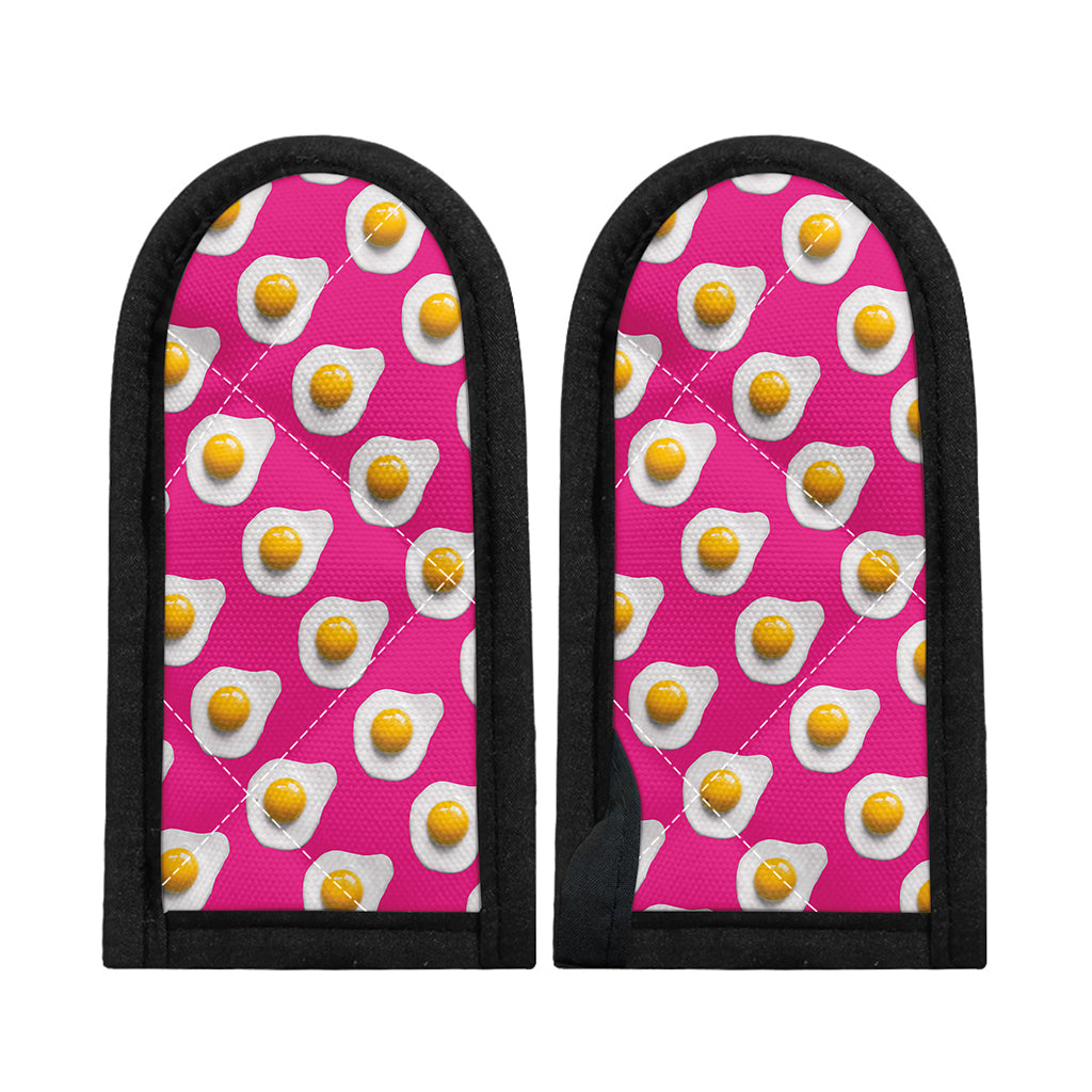 Pink Fried Eggs Pattern Print Skillet Handle Cover