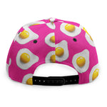 Pink Fried Eggs Pattern Print Snapback Cap
