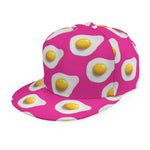Pink Fried Eggs Pattern Print Snapback Cap