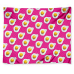 Pink Fried Eggs Pattern Print Tapestry