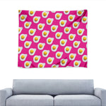 Pink Fried Eggs Pattern Print Tapestry
