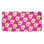 Pink Fried Eggs Pattern Print Towel