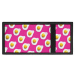 Pink Fried Eggs Pattern Print Trifold Wallet